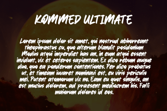Kommed Ultimate Font PNG with transparent background - Preview 2