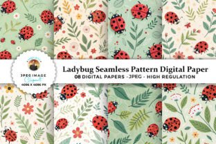 Ladybug Seamless Pattern Digital Paper Graphic by sagorarts · Creative ...