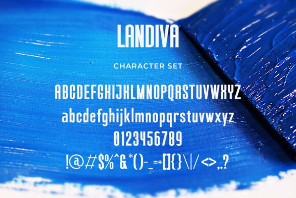 Landiva Font PNG with transparent background - Preview 1