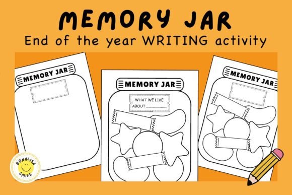 Memory Jar Writing Template End of Year Graphic by Bonalisa Smile ...
