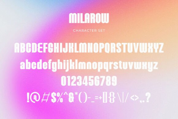 Milarow Font PNG with transparent background - Preview 1