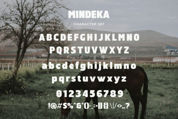 Mindeka Font PNG with transparent background - Preview 1