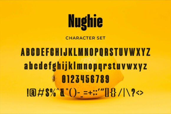 Nughie Font PNG with transparent background - Preview 1
