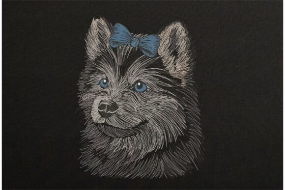Realistic Husky Puppy in Black