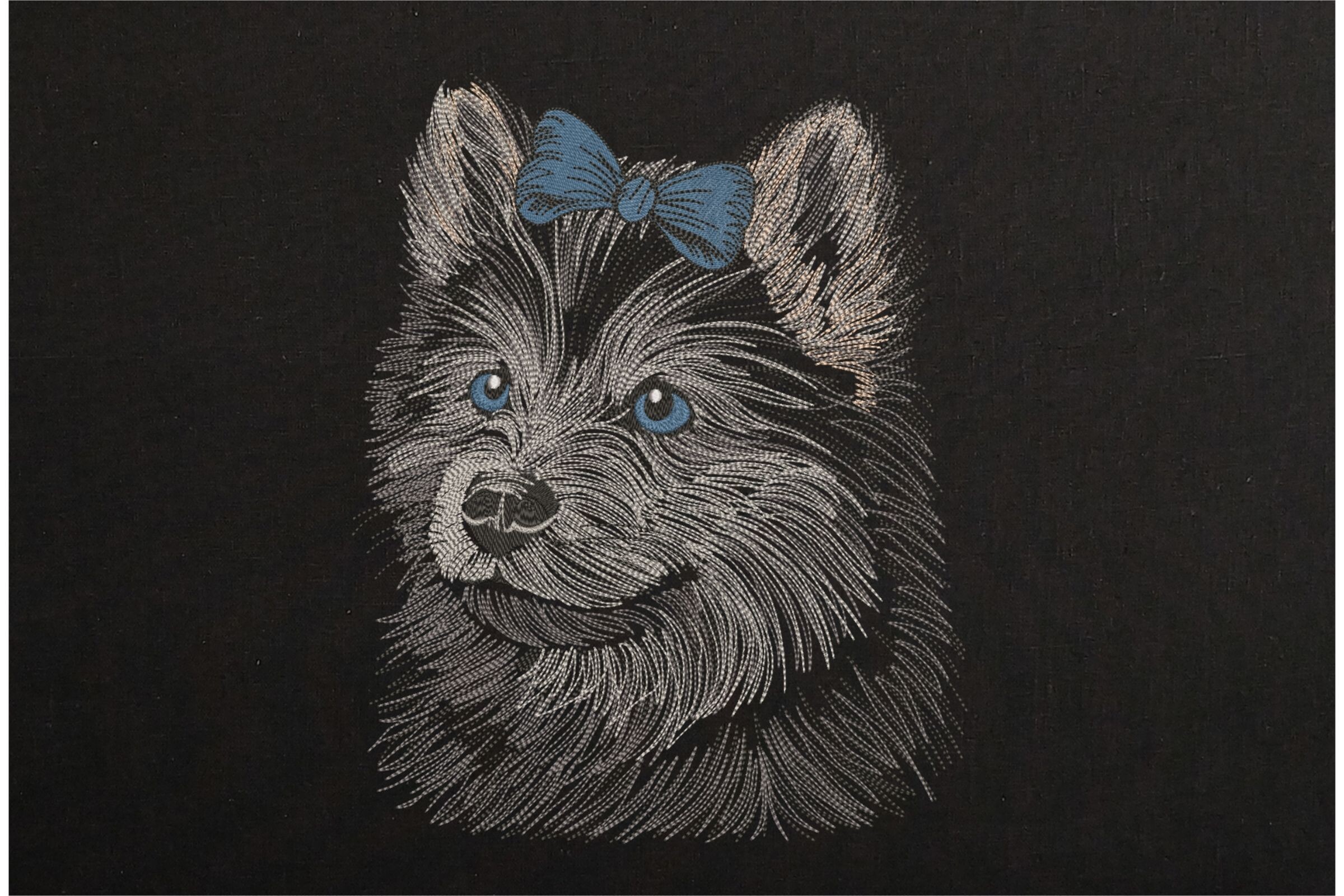 Realistic Husky Puppy in Black