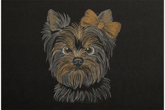 Realistic Yorkshire Terrier Puppy Black