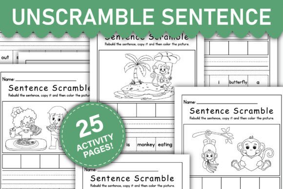 Unscramble Sentence Writing Worksheets