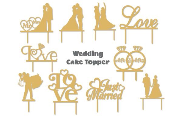 Wedding Cake Topper Svg Laser cut file