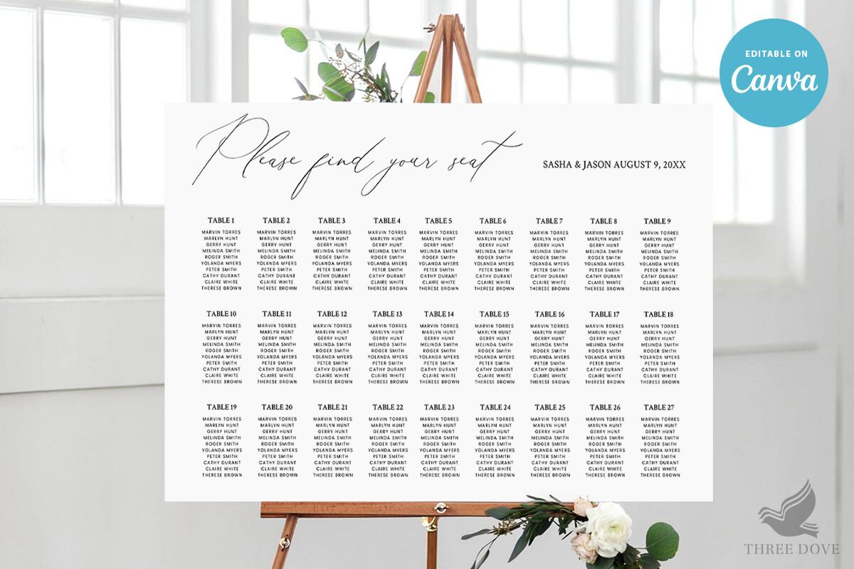 Wedding Seating Chart Template
