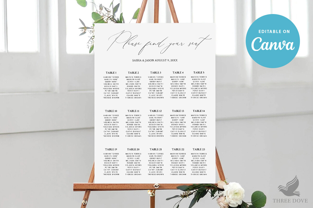 Wedding Seating Chart Template
