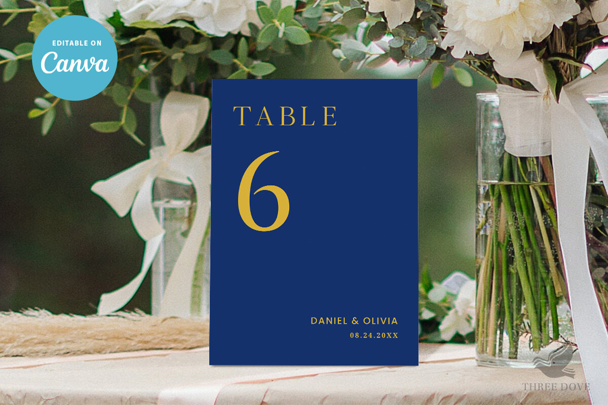 Wedding Table Numbers Template