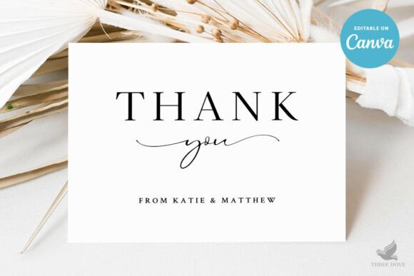 Wedding Thank You Card Template