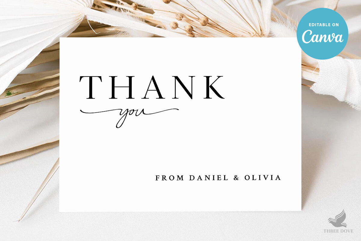 Wedding Thank You Card Template