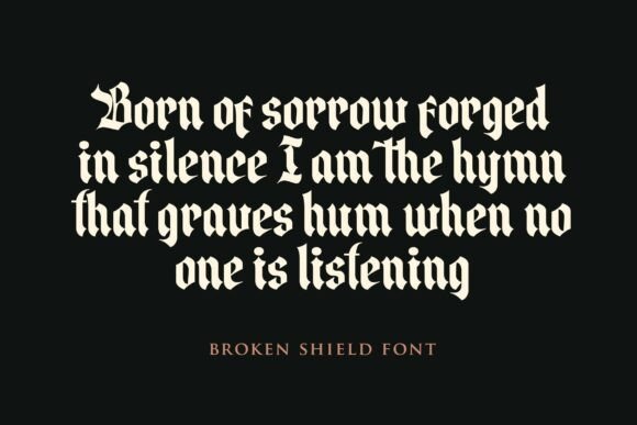 Broken Shield Font - Preview 5