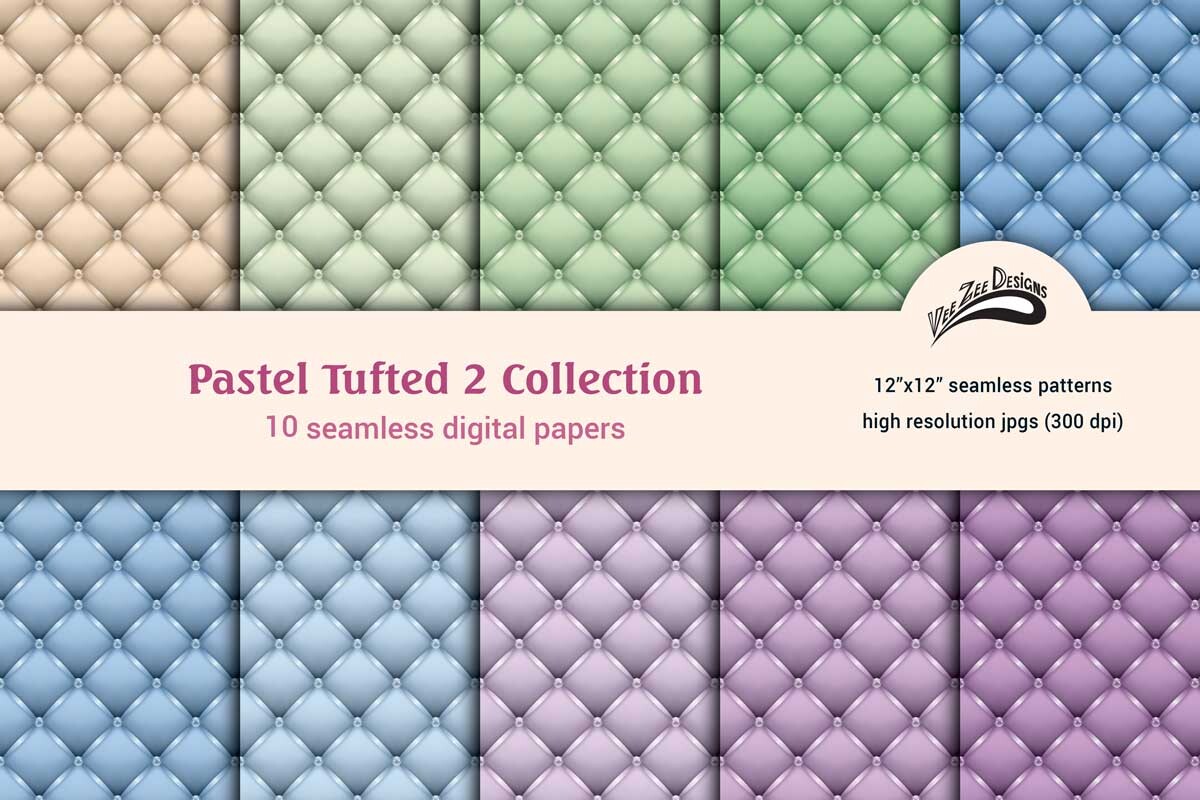 Elegant Pastel Tufted Digital Paper Graphic by Vee Zee Designs ...