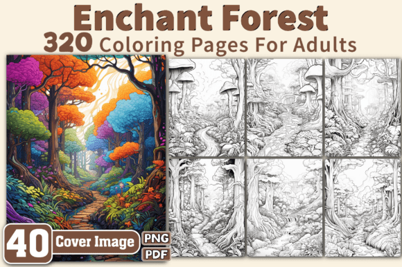Enchant Forest Coloring Pages for Adults