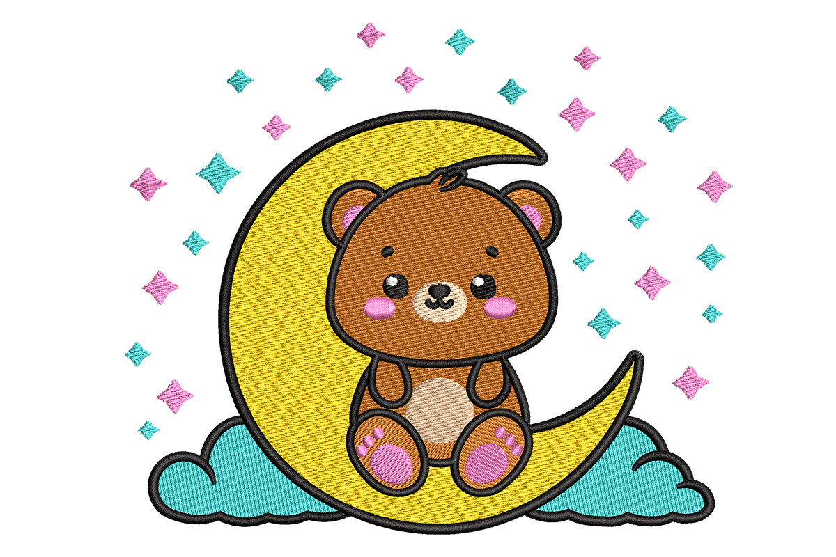 Lovely Bear with a Moon