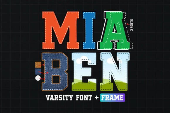Mia Ben Canva Font Frame Template Graphics