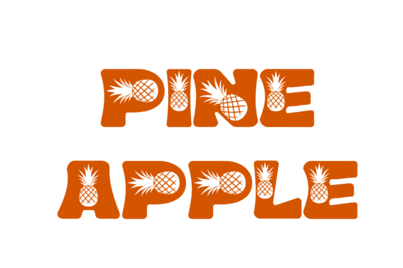 Pinap Font PNG with transparent background - Preview 3