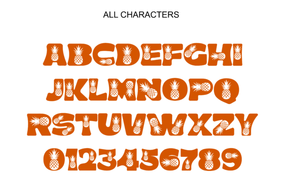 Pinap Font PNG with transparent background - Preview 4