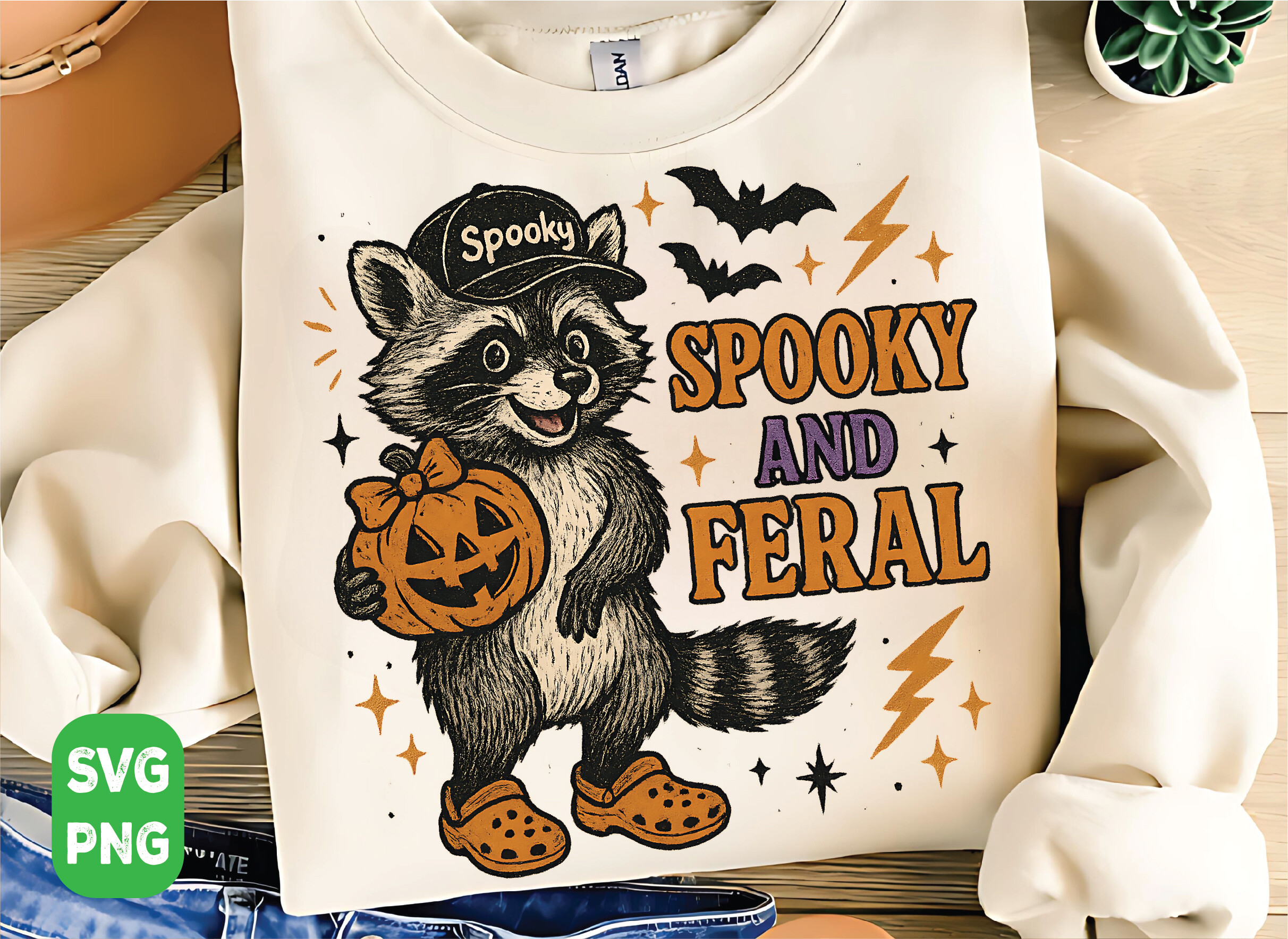 Spooky and Feral Raccoon PNG, Halloween Graphic by Nigel Store ...