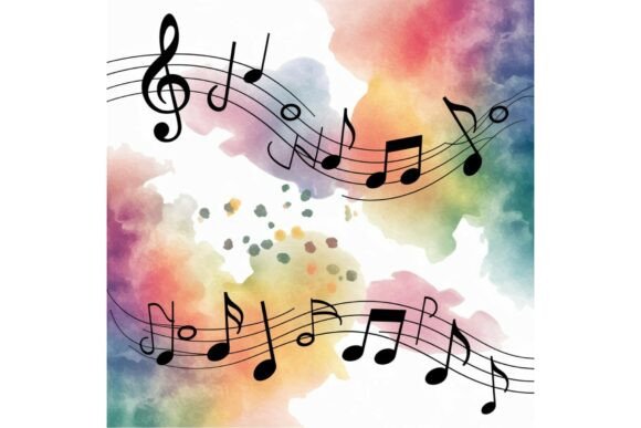 Vintage Watercolour Music Art