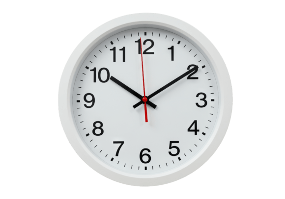 White Wall Clock with PNG Background