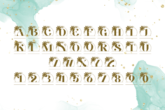 Adorned Petals Line Monogram Font - Preview 3