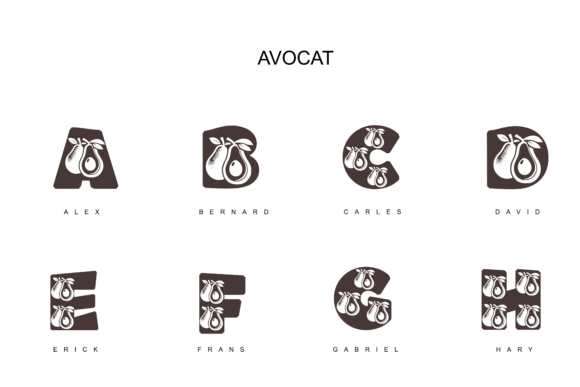 Avocat Font PNG with transparent background - Preview 4