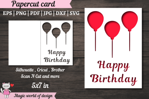 Balloons Svg, Happy Birthday Card Svg