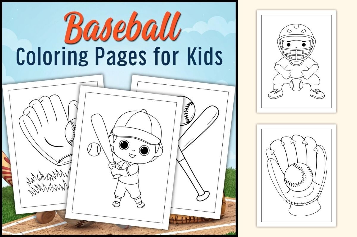 Baseball Coloring Pages for Kids