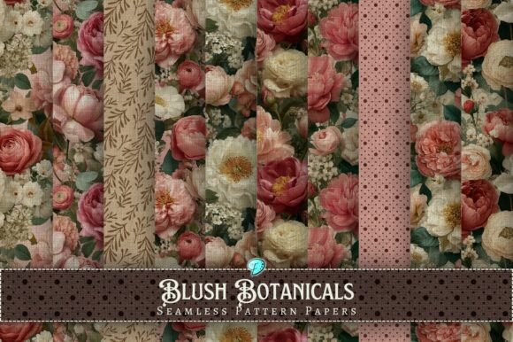Blush Botanicals Seamless Pattern Papers