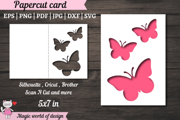 Butterfly Paper Cut Card Svg