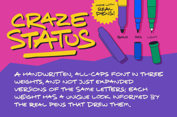 Craze Status Font - Preview 1
