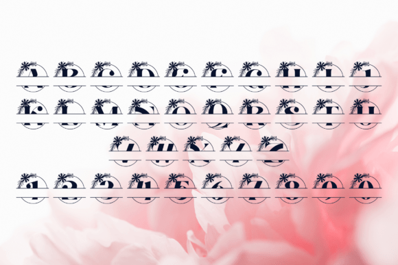 Crest Petal Split Monogram Font - Preview 3