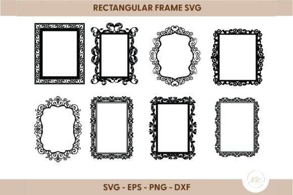 Decorative Rectangular Frame Laser Cut · Creative Fabrica