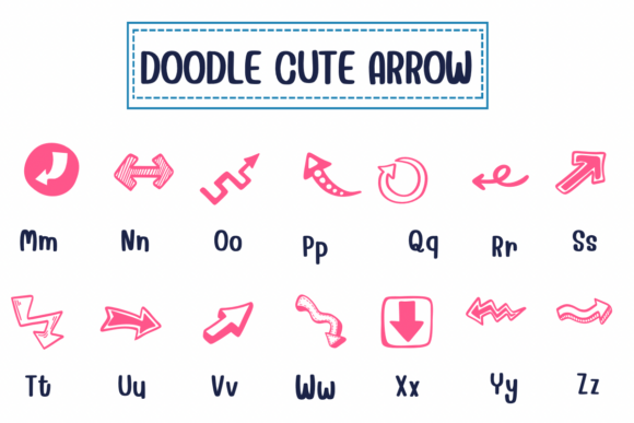 Doodle Cute Arrow Font - Preview 2