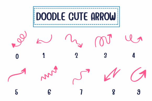 Doodle Cute Arrow Font - Preview 3