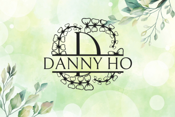 Eden Loop Split Monogram Font PNG with transparent background - Preview 1