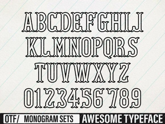 Fishtail Monogram Font - Preview 2