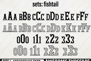 Fishtail Monogram Font by MaxArt · Creative Fabrica