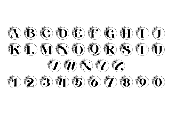 Flora Crest Monogram Font - Preview 4
