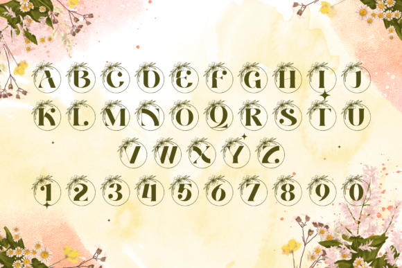 Floral Charm Monogram Font - Preview 3