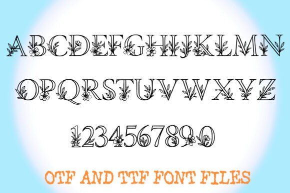 Floral Wedding Font - Preview 1