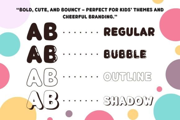 Fox Chubby Font PNG with transparent background - Preview 1