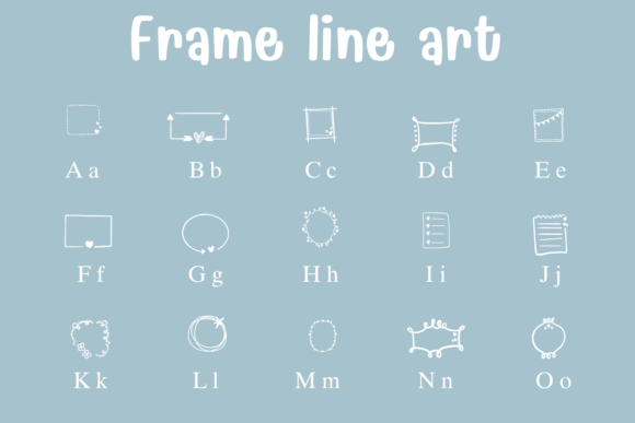 Frame Line Art Font - Preview 1