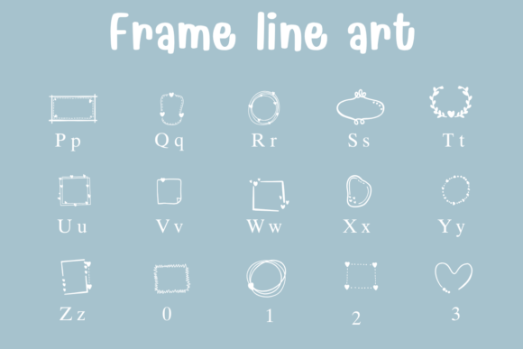 Frame Line Art Font - Preview 2