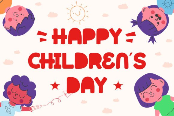 Fun Kids Font PNG with transparent background - Preview 3