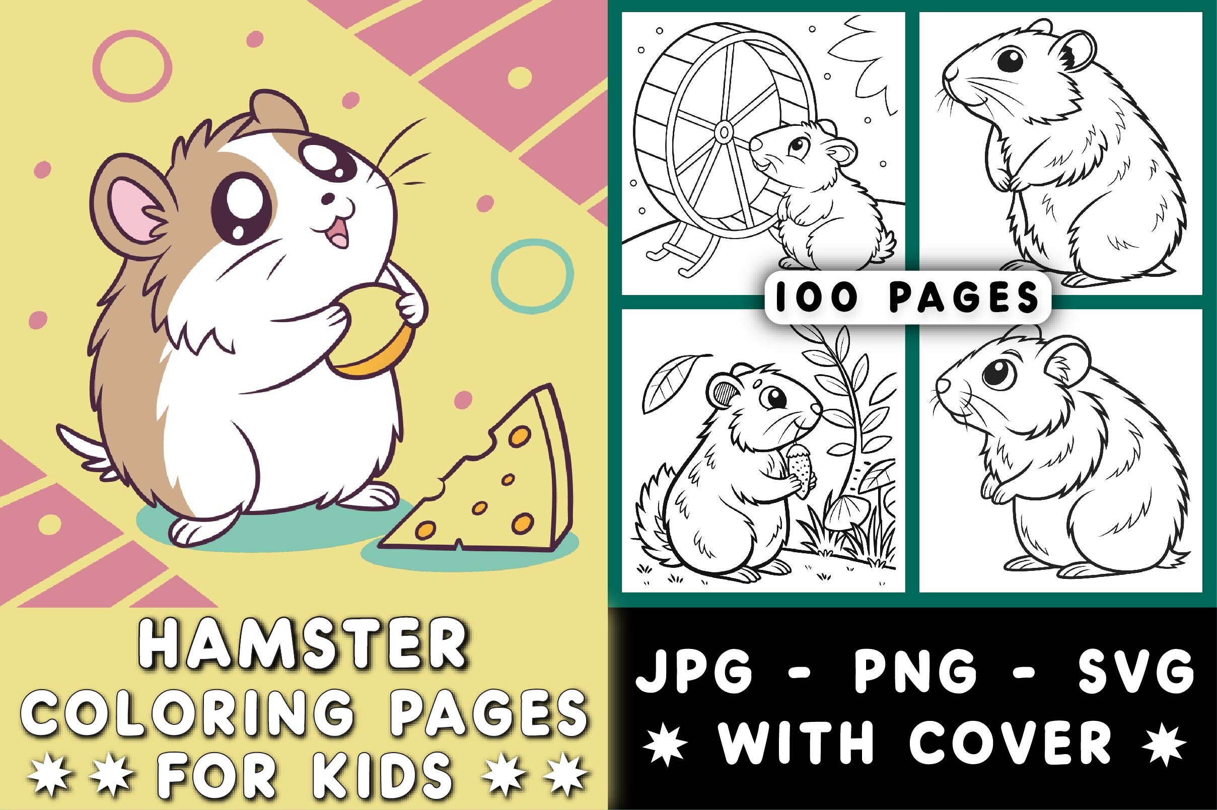 Hamster Coloring Pages for Kids