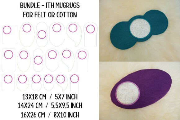 ITH Mugrug Blank Bundle for 3 Hoop Sizes
